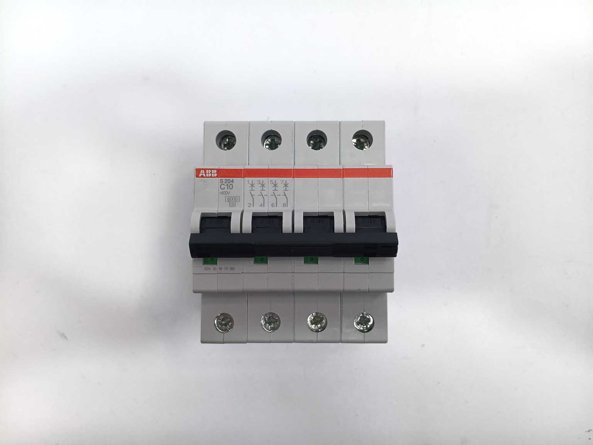 ABB 2CDS254001R0104 Miniature Circuit Breaker, S204-C10