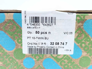Phoenix Contact 3208747 PT 10-TWIN BU. 50pcs.