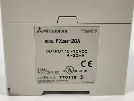 Mitsubishi FX2N-2DA Programmable Controller 0~10VDC 4~20 mA