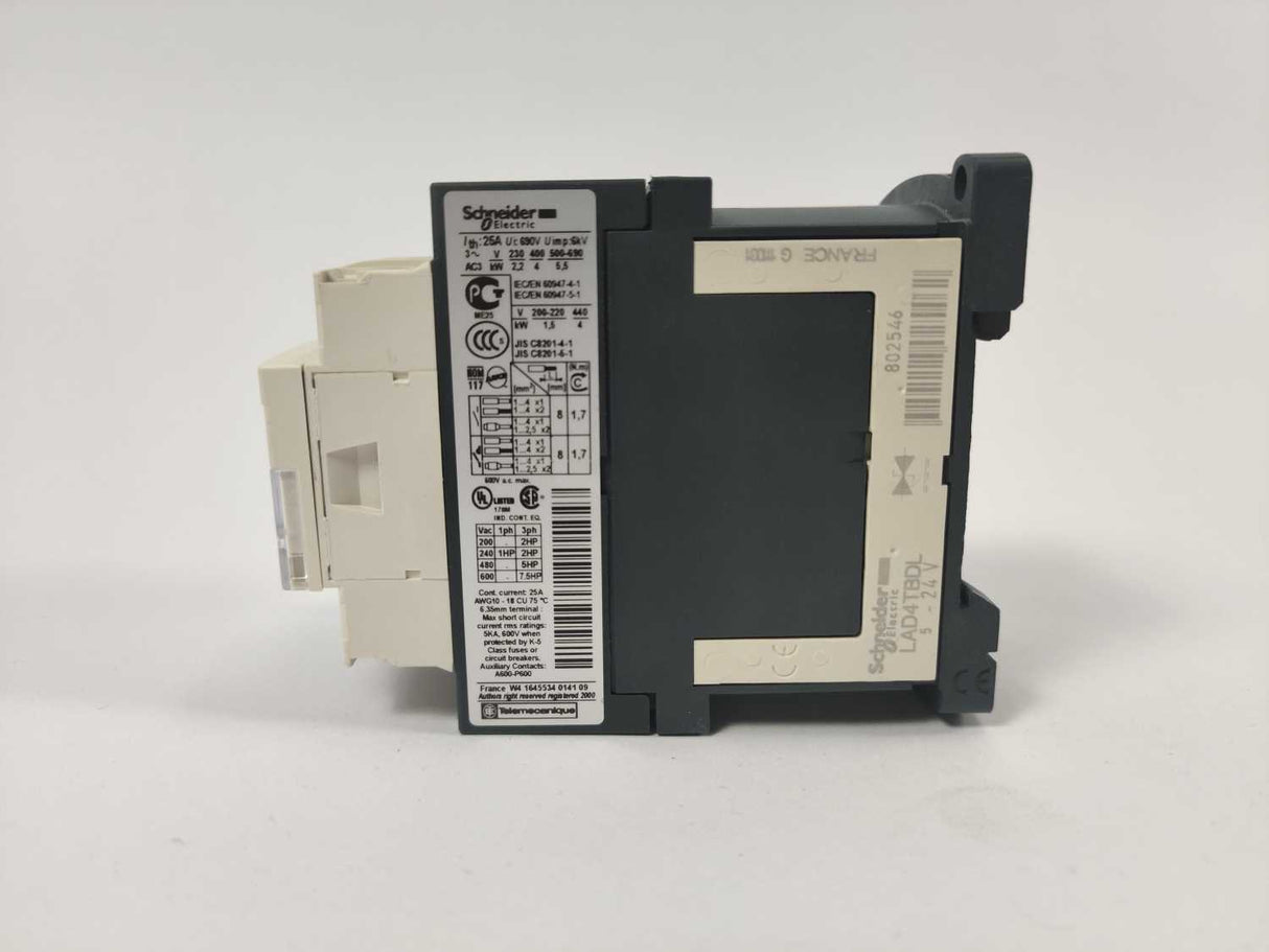 Schneider Electric LC1D09BL TeSys D Contactor 24VDC