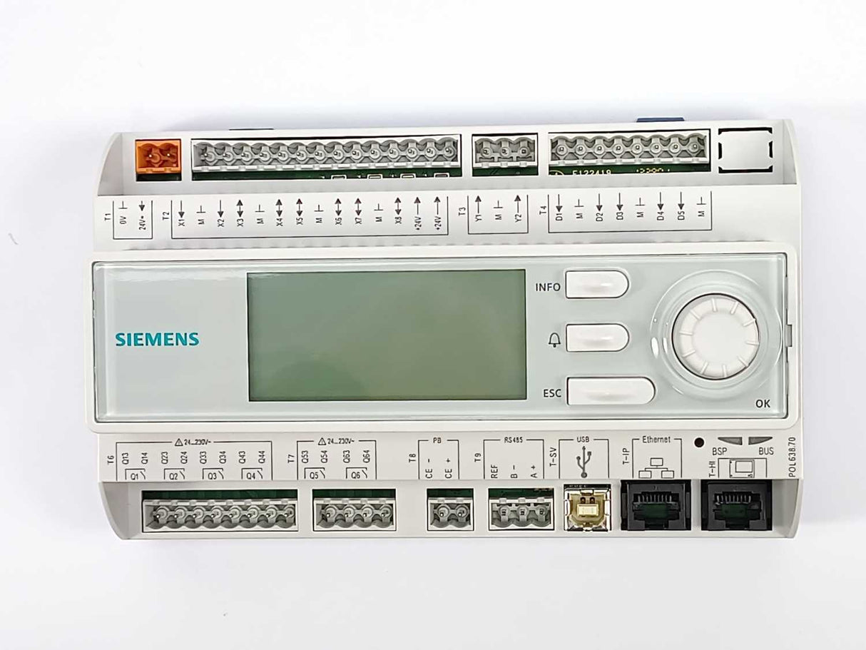 Siemens S55626-C387-A411 POL638.70/DH1 Programmable Controller. 21IOs