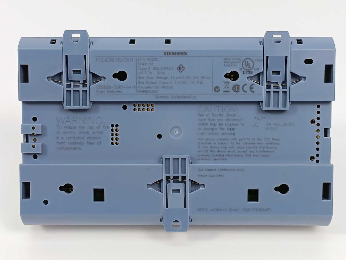 Siemens S55626-C387-A411 POL638.70/DH1 Programmable Controller. 21IOs