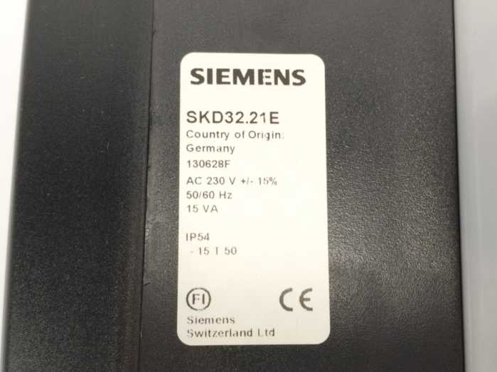 Siemens SKD32.21E Actuator AC 230V