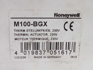 Honeywell M100-BGX Thermal Actuator 230V 50/60Hz 3W