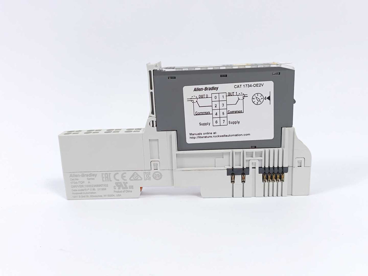 AB 1734-OE2V Ser. C, FW 3.008 POINT I/O 2 Point Analog Output Module w/ 1734-TOP