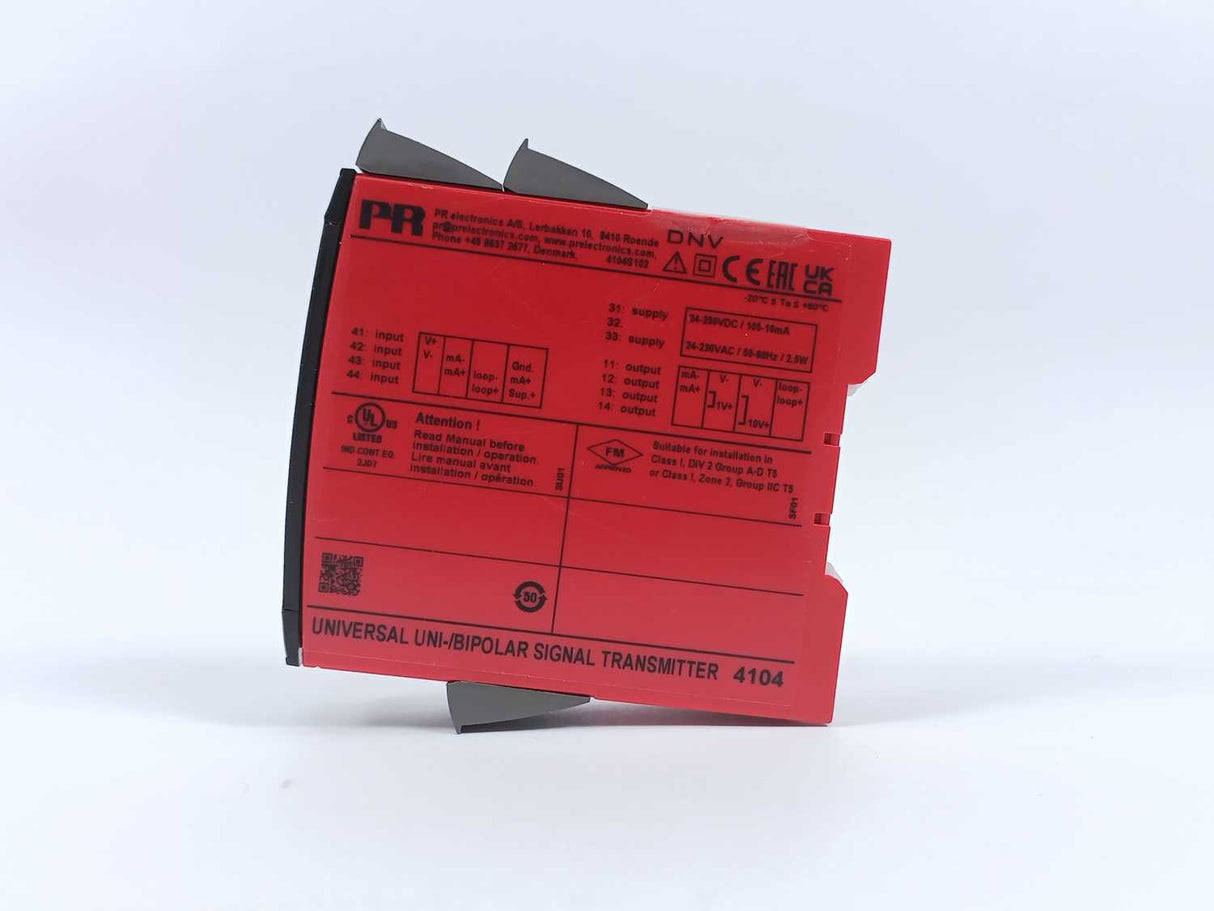 PR Electronics 4104 Universal uni-/bipolar Signal Transmitter