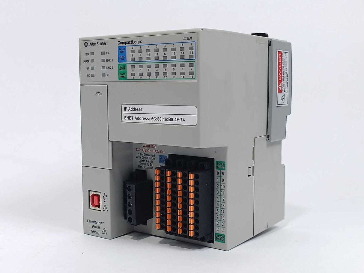 AB 1769-L18ER-BB1B Ser. B CompactLogix 0.5MB DI/O Controller
