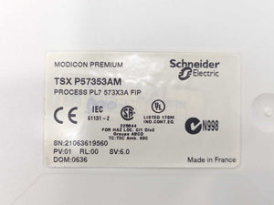 Schneider Electric TSXP57353AM Modicon PL7 Processor 1160 mA w/ TSXMRPC768K