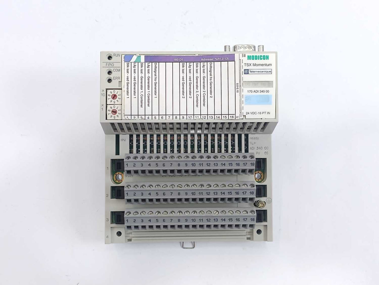 Schneider Electric 170ADI34000 TSX Momentum I/O Base, 24VDC-16PT IN