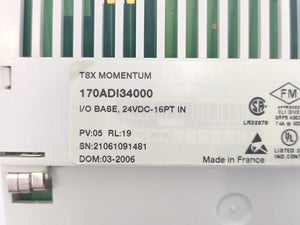 Schneider Electric 170ADI34000 TSX Momentum I/O Base, 24VDC-16PT IN