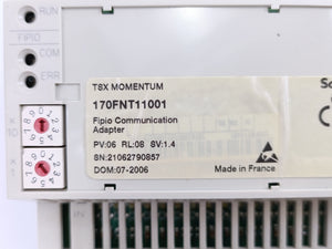 Schneider Electric 170FNT11001 TSX Momentum Fipio Communication Adapter w/ base