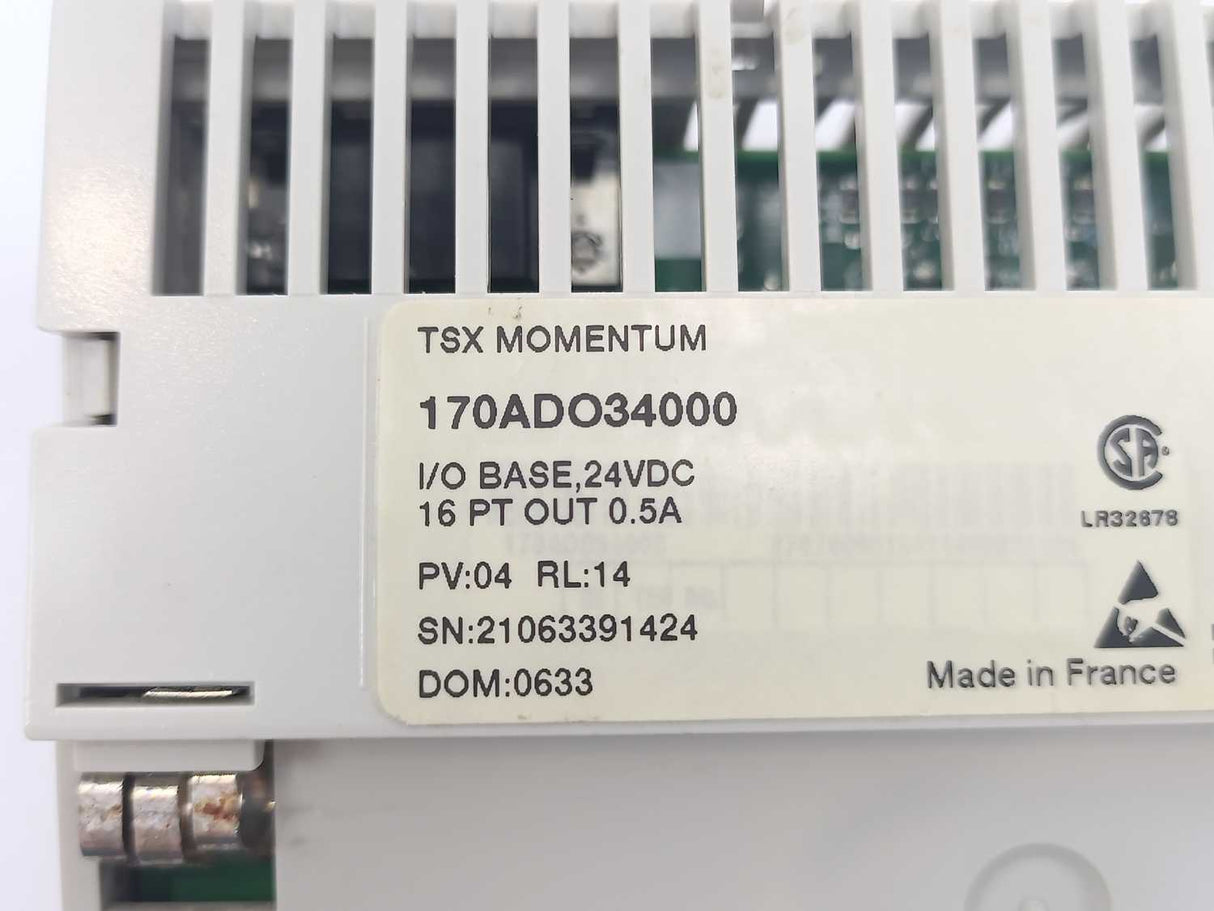 Schneider Electric 170ADO34000 TSX Momentum I/O Base, 24VDC-16PT OUT 0.5A