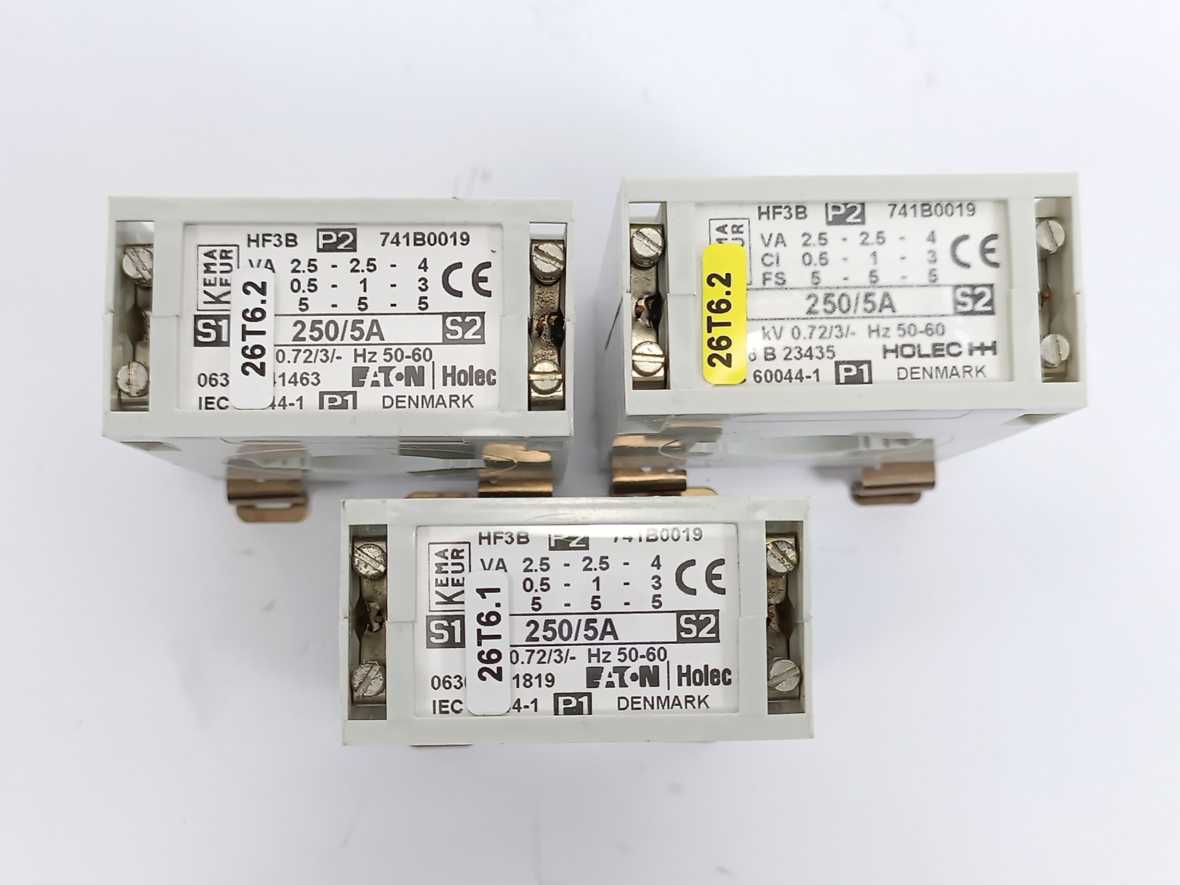 Eaton Holec 741B0019 HF3B Current Transformer 250/5A Batch 3pcs.