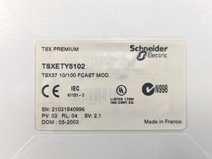 Schneider Electric TSXETY5102 CPL. TSX57 FCAST 10/100 Network Module