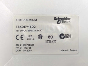Schneider Electric TSXDEY16D2 Modicon Premium w/ TSXBLY01 Terminal Block