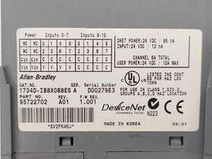 AB 1734D-IB8XOB8ES PLC Module/Rack w/ 5x 1734-RTBS