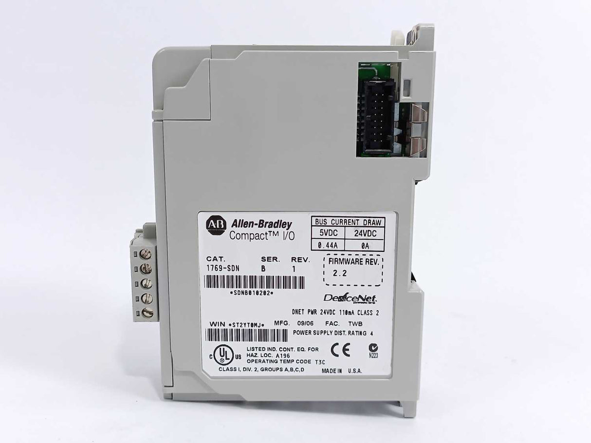 AB 1769-SDN Ser. B Devicenet Scanner With 1769-ecr Right End Cap