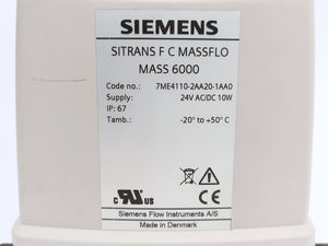 Siemens 7ME4110-2AA20-1AA0 SITRANS F C Massflo Mass 6000 24V AC/DC 10W