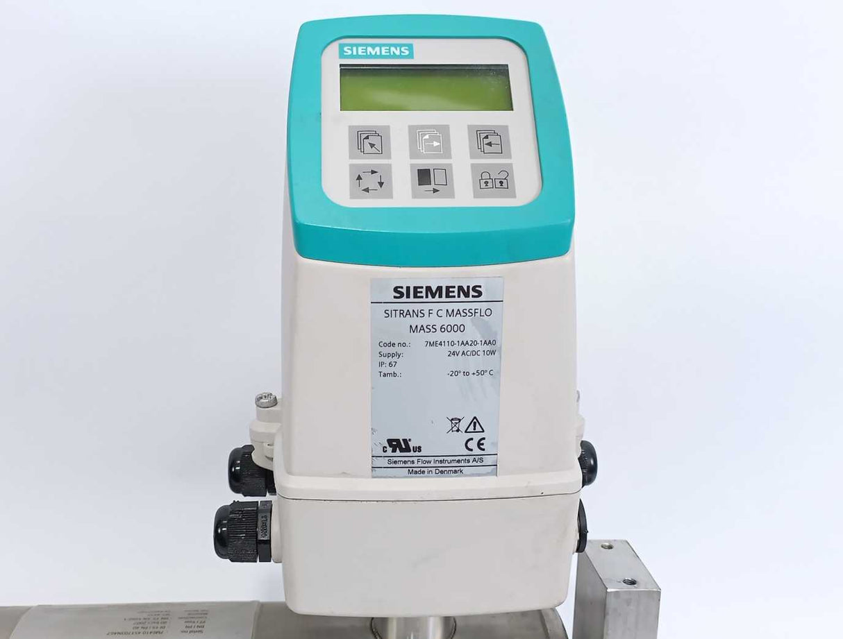 Siemens 7ME4110-2AA20-1AA0 + 7ME4100-1EC21-1CA1 SITRANS F C Massflo 6000 2100