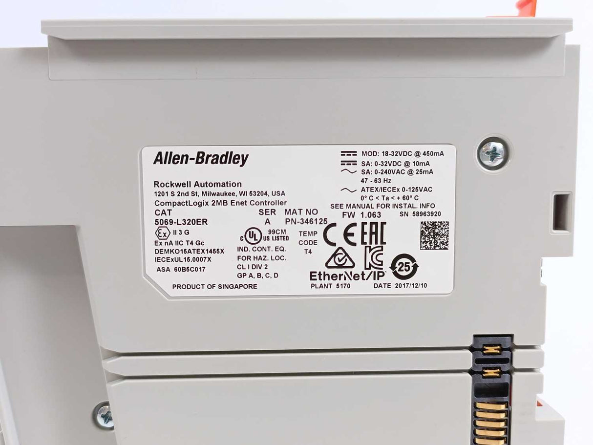 AB 5069-L320ER Ser.A, CompactLogix 5380, Controller