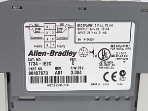AB 1734-IE2C Ser. C Analog Input with 1734-MB +1734-RTBS