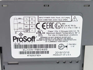 ProSoft ILX34-MBS485 Modbus RTU Command Trigger w/ AB 1734-RTB + 1734-MB Ser. A