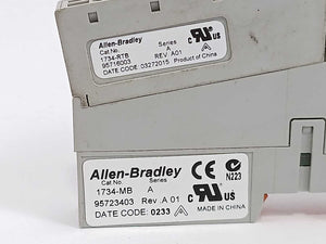 ProSoft ILX34-MBS485 Modbus RTU Command Trigger w/ AB 1734-RTB + 1734-MB Ser. A