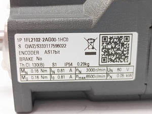 Siemens 1FL2102-2AG00-1HC0 SIMOTICS 3~ Servo Motor 6500rpm,