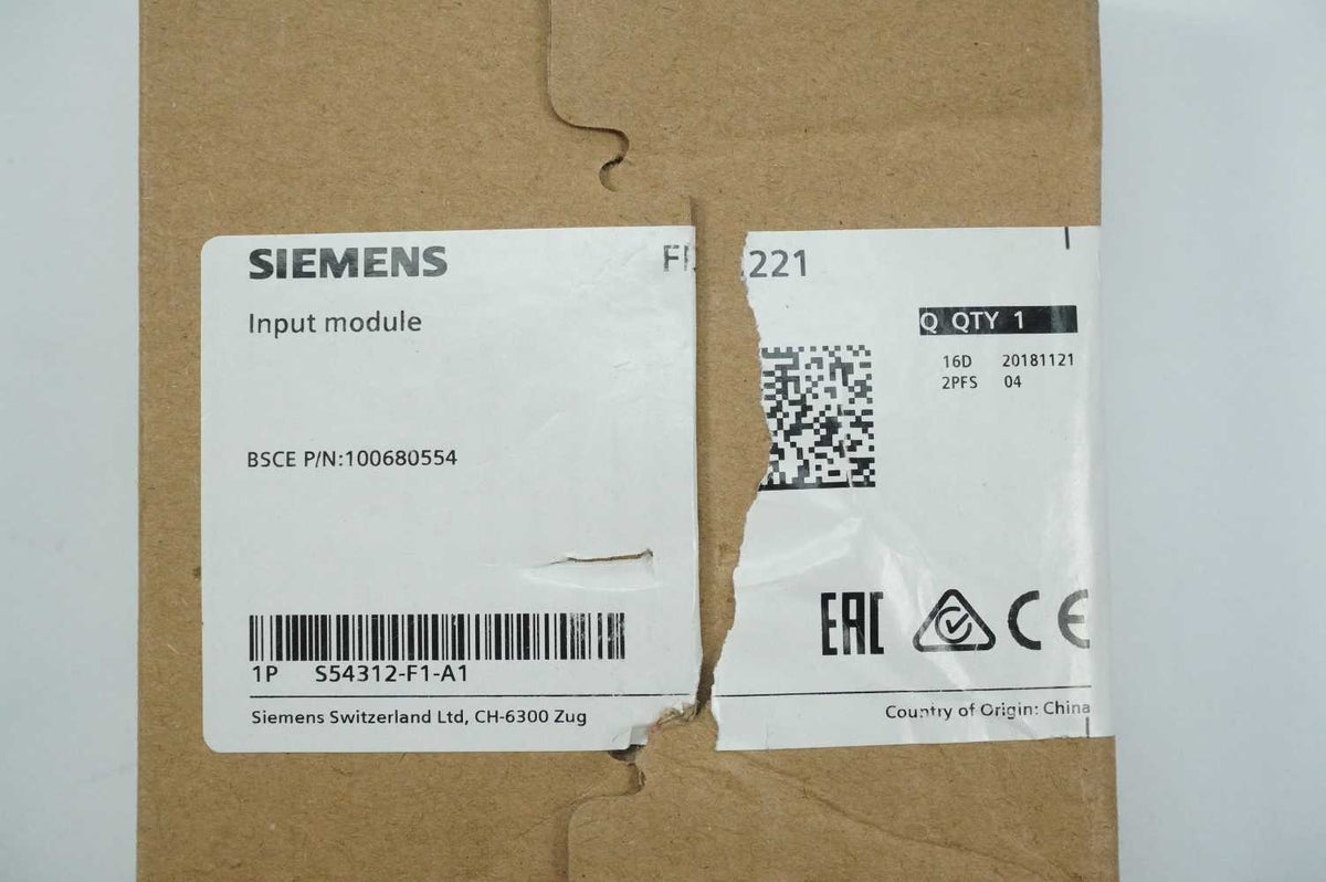 Siemens S54312-F1-A1 Input Module 100680554