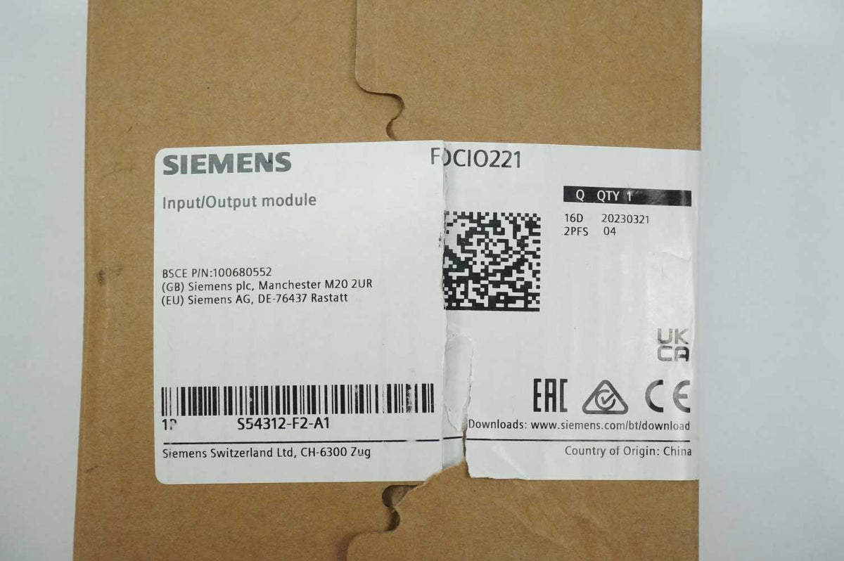 Siemens S54312-F2-A1 Input/Output Module FDCIO221 100680552