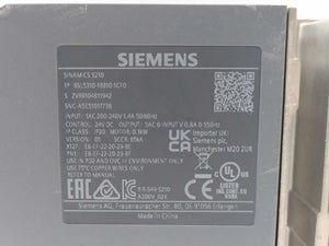 Siemens 6SL5310-1BB10-1CF0 SINAMICS S210 Servo Converter