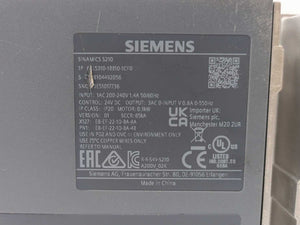 Siemens 6SL5310-1BB10-1CF0 SINAMICS S210 Servo Converter