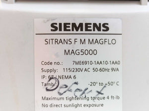 Siemens 7ME6910-1AA10-1AA0 MAG 5000 Transmitter, For Spare Parts