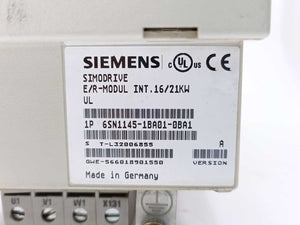 Siemens 6SN1145-1BA01-0BA1 Simodrive 611 E/R Modul INT.16/21KW
