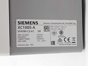 Siemens XC1005-A S54390-C3-A1 Extinguishing Control Panel