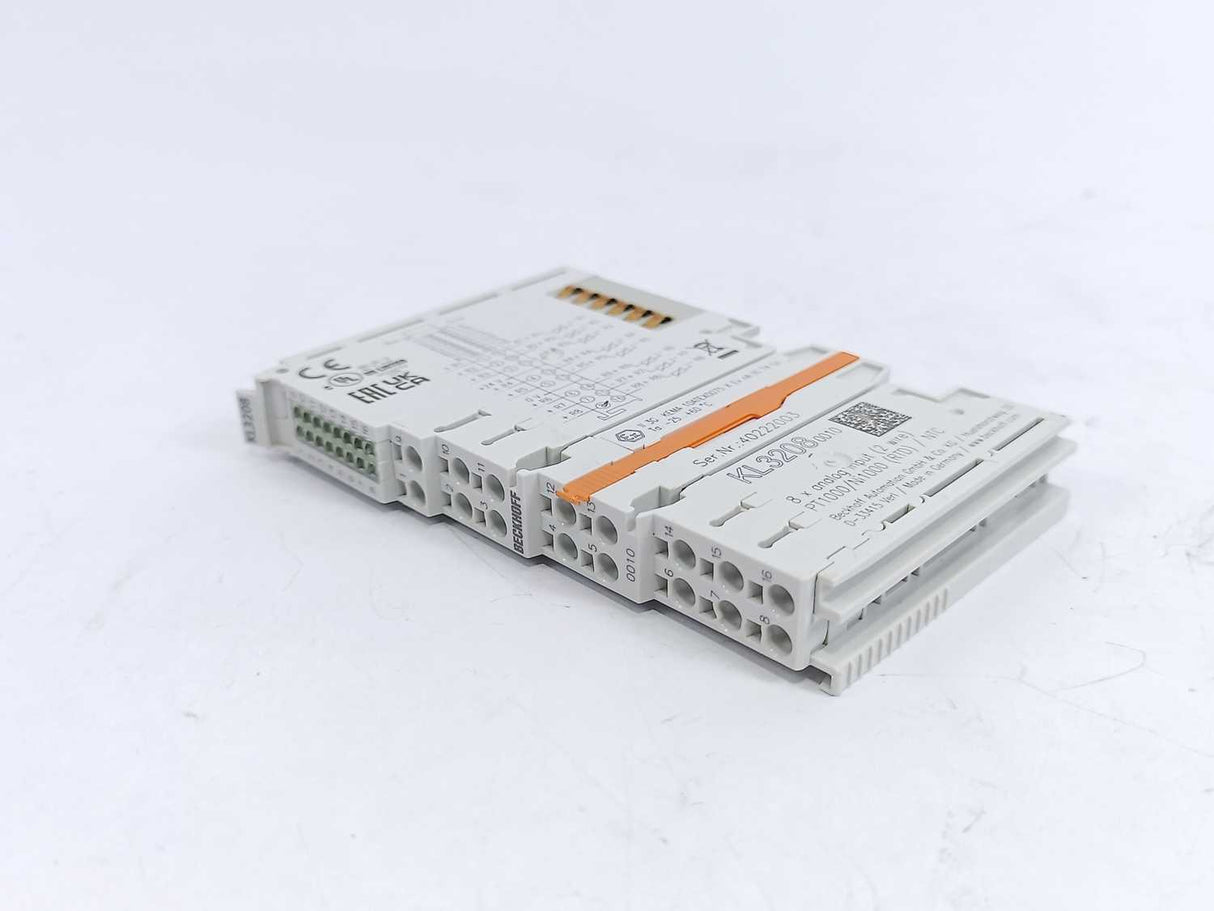 Beckoff KL3208-0010 Bus Terminal, 8-channel Analog Input, RTD (Pt1000, NTC)
