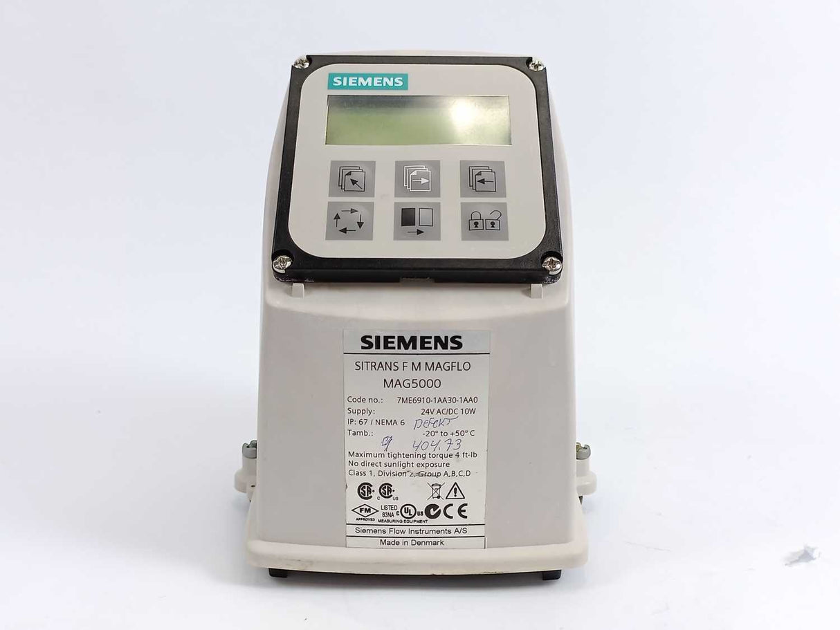 Siemens 7ME6910-1AA30-1AA0 MAG 5000 Transmitter, For Spare Parts