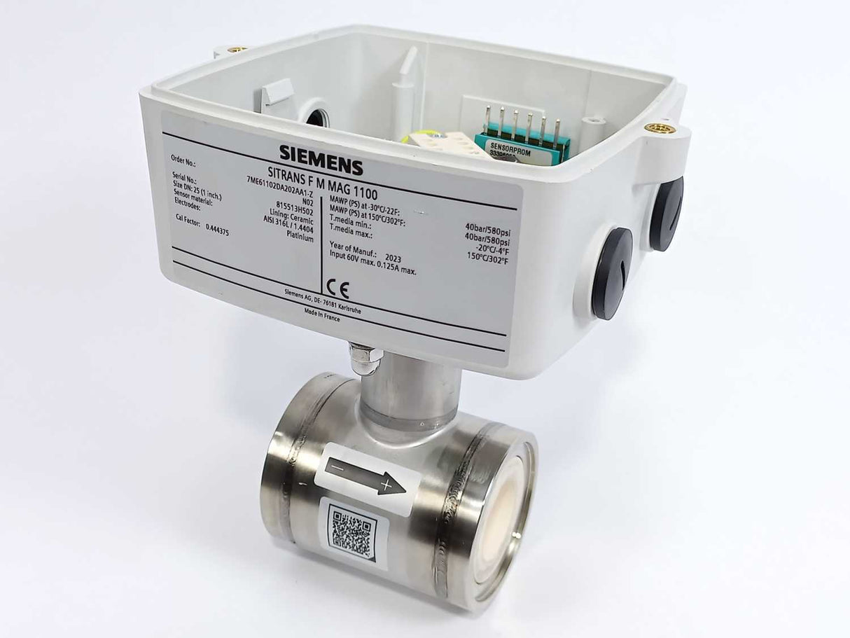 Siemens 7ME6110-2DA20-2AA1-Z Electromagnetic Flow Sensor