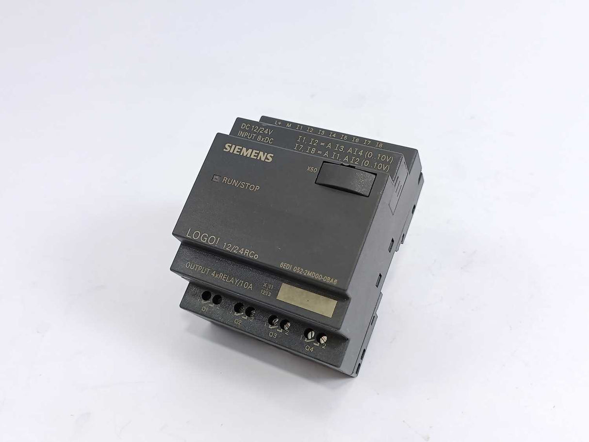 Siemens 6ED1 052-2MD00-0BA6 LOGO! Output Module, 4xRELAY/10A, DC 12/24V