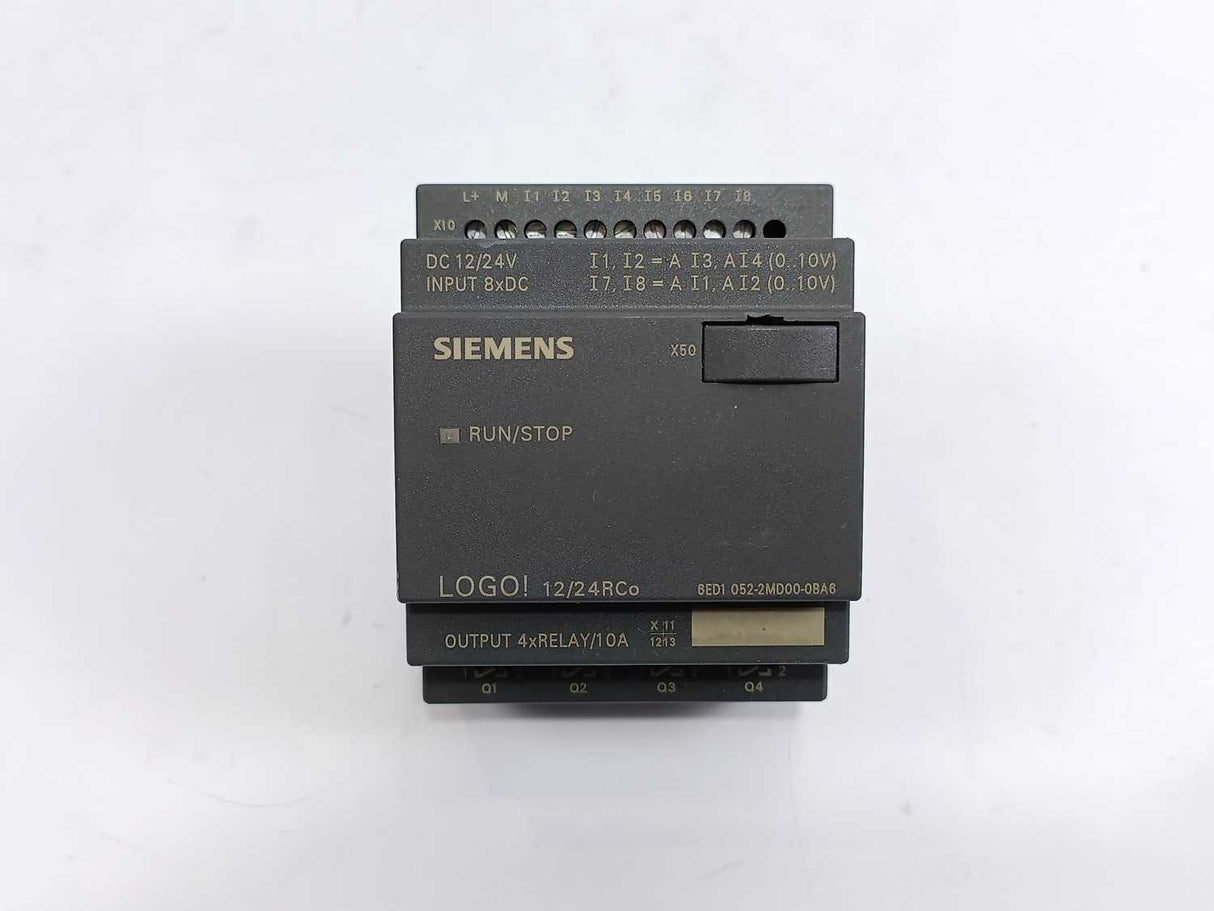 Siemens 6ED1 052-2MD00-0BA6 LOGO! Output Module, 4xRELAY/10A, DC 12/24V