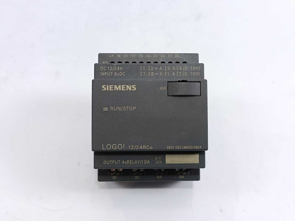 Siemens 6ED1 052-2MD00-0BA6 LOGO! Output Module, 4xRELAY/10A, DC 12/24V