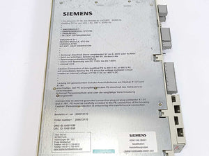 Siemens 6SN1146-1AB00-0BA1 SIMODRIVE 611 Infeed Module