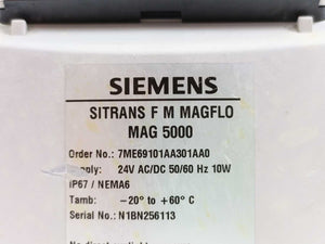 Siemens 7ME6910-1AA30-1AA0 MAG 5000 Transmitter