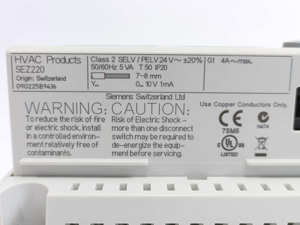 Siemens SEZ220 Signal converter