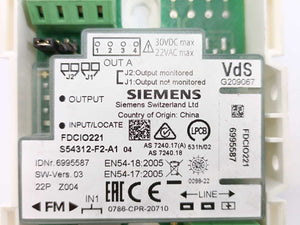 Siemens S54312-F2-A1 Input/Output Module FDCIO221