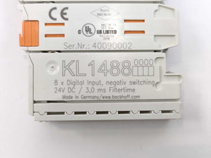 Beckhoff KL1488 8xDigital Input Negative Switching Batch 6pcs.
