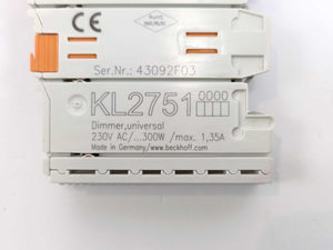 Beckhoff KL2751 Bus Terminal, 1-Channel Universal Dimmer