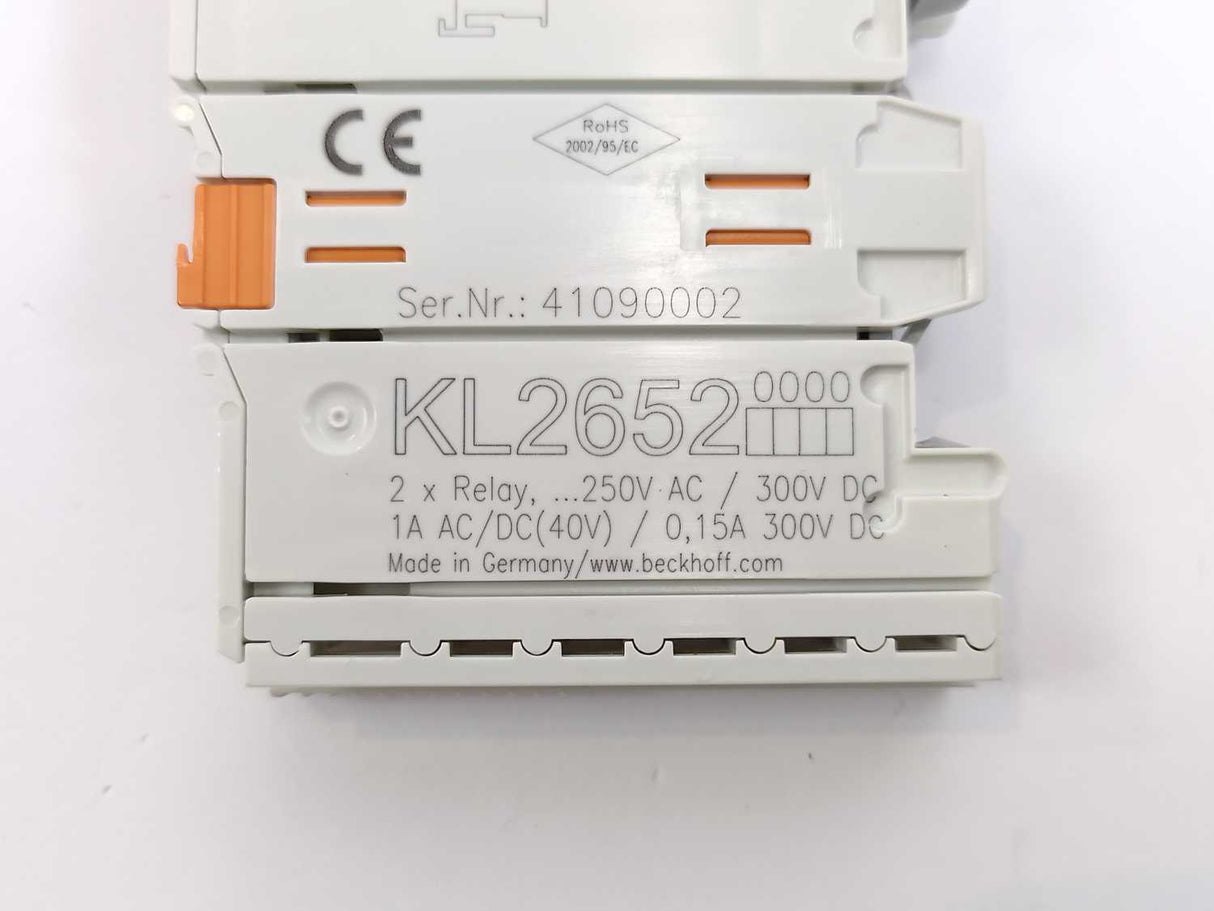Beckhoff KL2652 2 x Relay ...250VAC/300VDC 1A 300VDC Batch 2pcs.