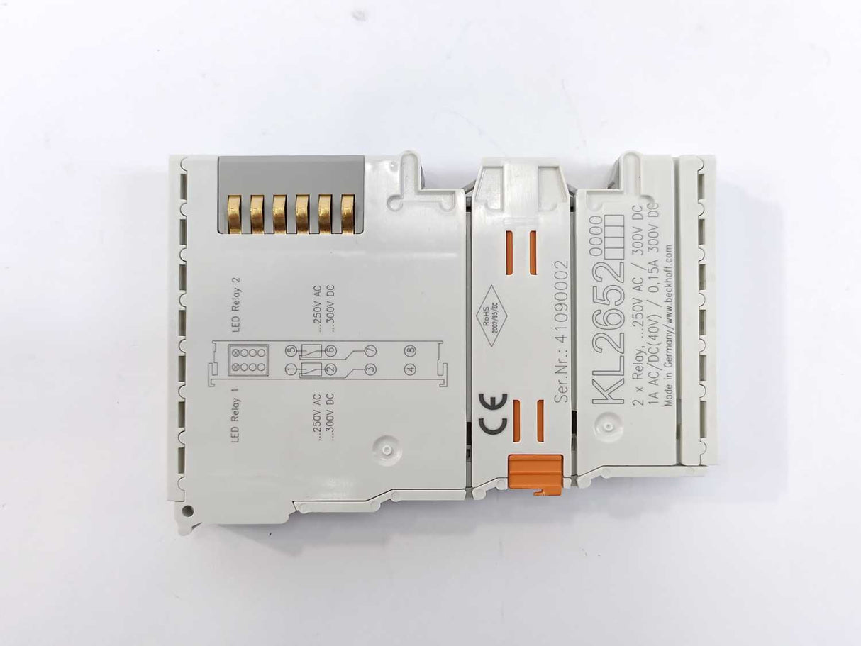Beckhoff KL2652 2 x Relay ...250VAC/300VDC 1A 300VDC Batch 2pcs.