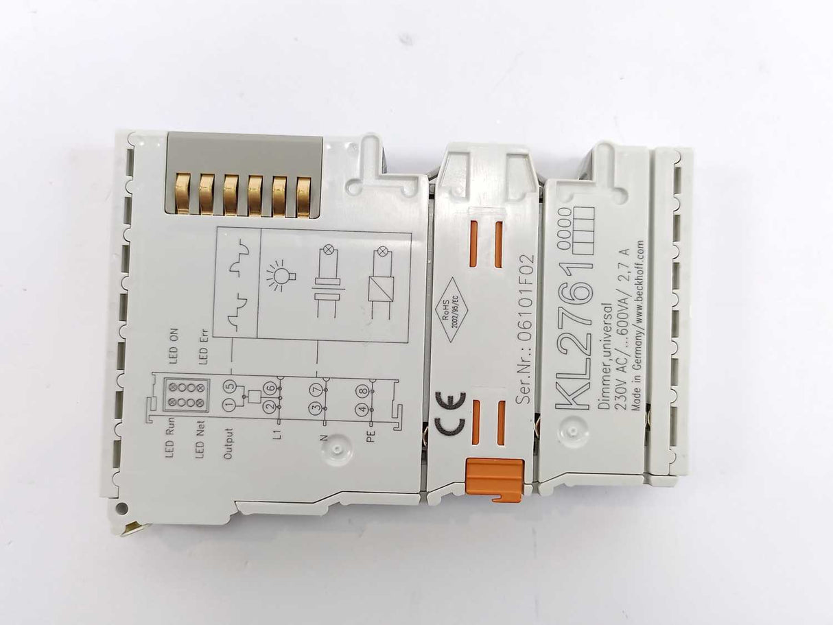 Beckhoff KL2761 Universal Dimmer Bus Terminal, 80...230V AC/ .... 600 W